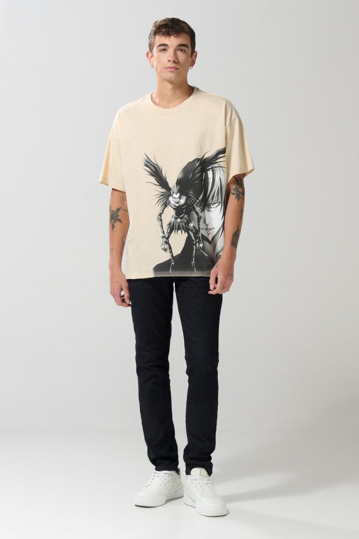 Camiseta kaki clara manga corta de Death Note
