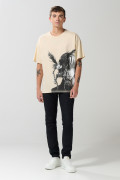 Camiseta kaki clara manga corta de Death Note
