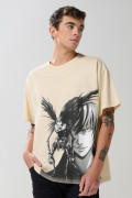 Camiseta kaki clara manga corta de Death Note
