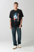 Camiseta manga corta negra con diseño de Death Note
