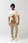 Camiseta de Scooby-Doo kaki en algodón con manga corta
