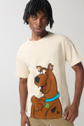 Camiseta de Scooby-Doo kaki en algodón con manga corta
