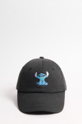 Cachucha beisbolera negra con arte de Lilo & Stitch