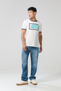 Camiseta de Squid Game crema con manga corta y contrastes