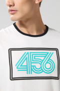 Camiseta de Squid Game crema con manga corta y contrastes