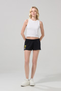 Short en algodón negro con diseño de Looney Tunes