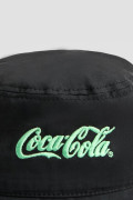Gorro en dril pescador negro con bordado de Coca-Cola