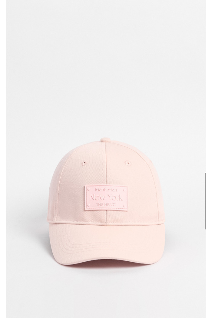 Gorra rosa polvo con rubber de "New York"