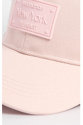 Gorra rosa polvo con rubber de "New York"
