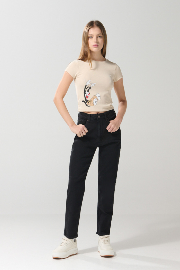 Camiseta de Animaniacs kaki clara manga corta