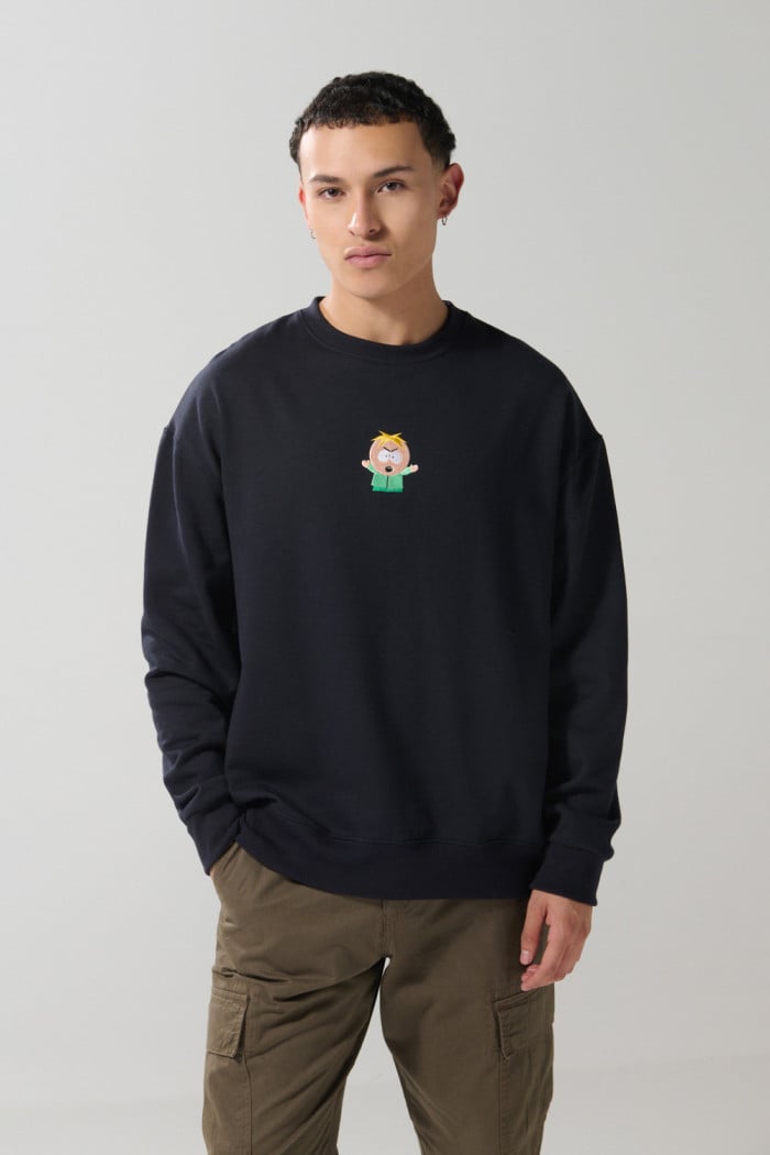 Buzo azul intenso cuello redondo oversize de South Park