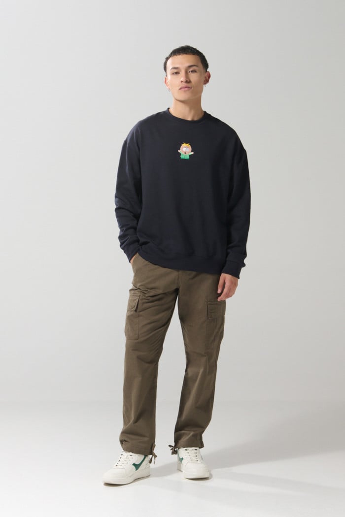 Buzo azul intenso cuello redondo oversize de South Park