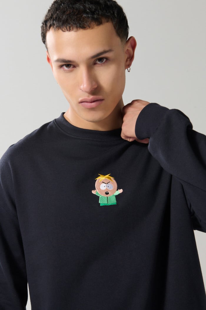 Buzo azul intenso cuello redondo oversize de South Park