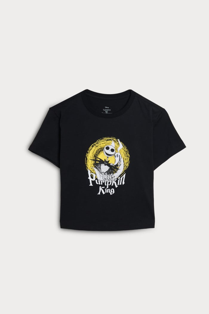 Camiseta manga sisa negra con estampado de Jack