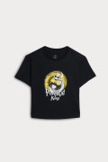 Camiseta manga sisa negra con estampado de Jack