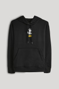 Buzo con capota negro y diseño de Jack en frente
