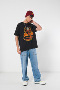 Camiseta de Karate Kid oversize unicolor con manga corta