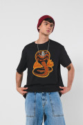 Camiseta de Karate Kid oversize unicolor con manga corta