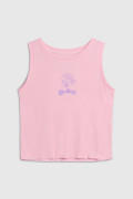 Camiseta manga sisa rosada clara con arte de Looney Tunes