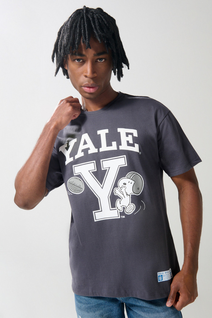 Camiseta unicolor de Snoopy & Yale con manga corta
