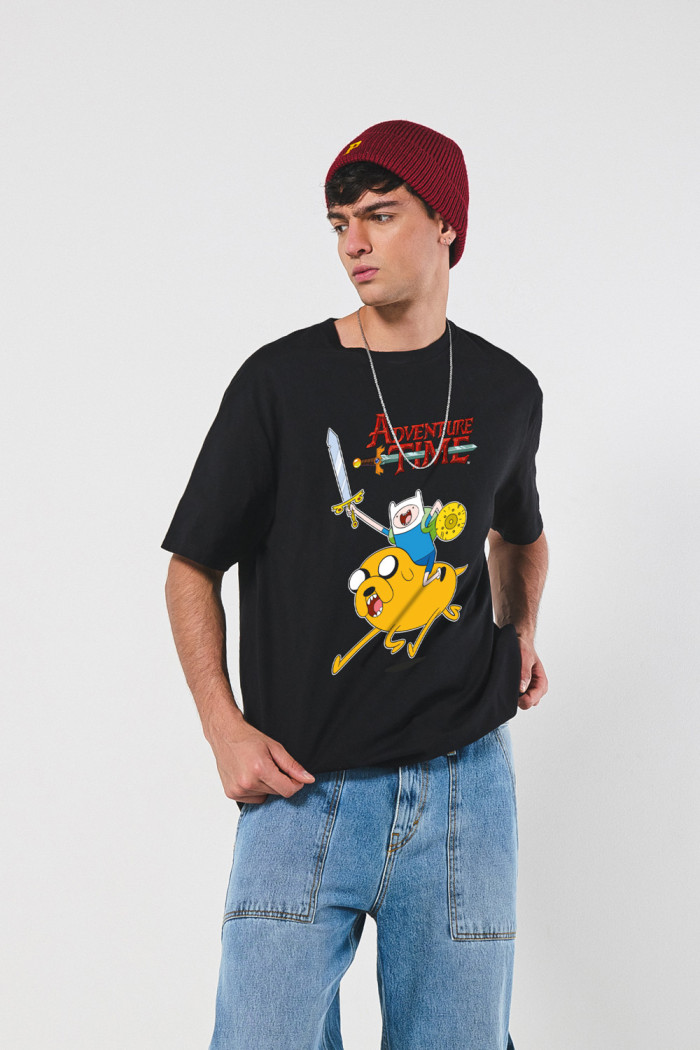 Camiseta manga corta oversize unicolor de Hora de Aventura