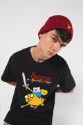 Camiseta manga corta oversize unicolor de Hora de Aventura
