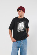Camiseta de Hora de Aventura oversize unicolor manga corta
