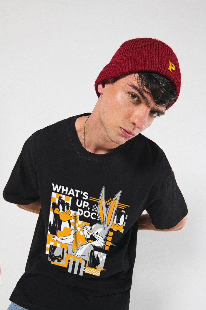 Camiseta unicolor oversize manga corta de Looney Tunes