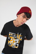 Camiseta unicolor oversize manga corta de Looney Tunes