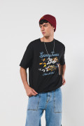 Camiseta cuello redondo unicolor oversize de Looney Tunes