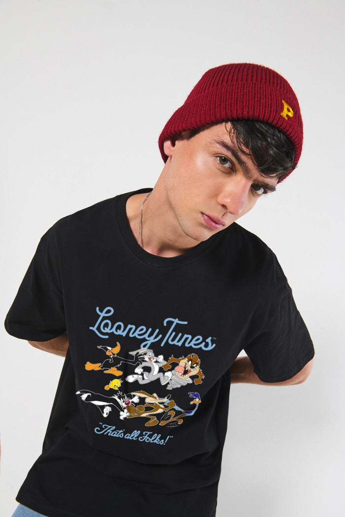 Camiseta cuello redondo unicolor oversize de Looney Tunes