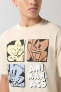 Camiseta kaki clara de Animaniacs con cuello redondo