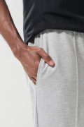 Pantalón jogger gris claro con vena decorativa en frente