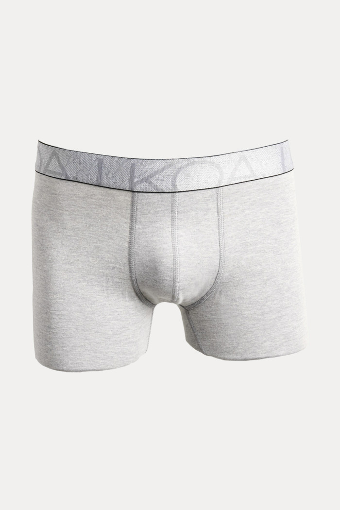 Bóxer gris midway brief-largo con costuras planas