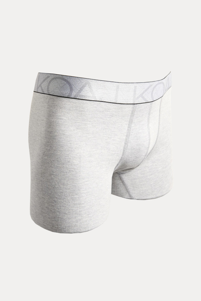 Bóxer gris midway brief-largo con costuras planas