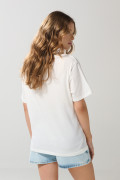 Camiseta del Pájaro Loco crema clara manga corta