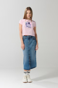 Camiseta rosada clara de Tom y Jerry con cuello redondo