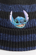 Gorro azul intenso con rayas y diseño de Lilo & Stitch