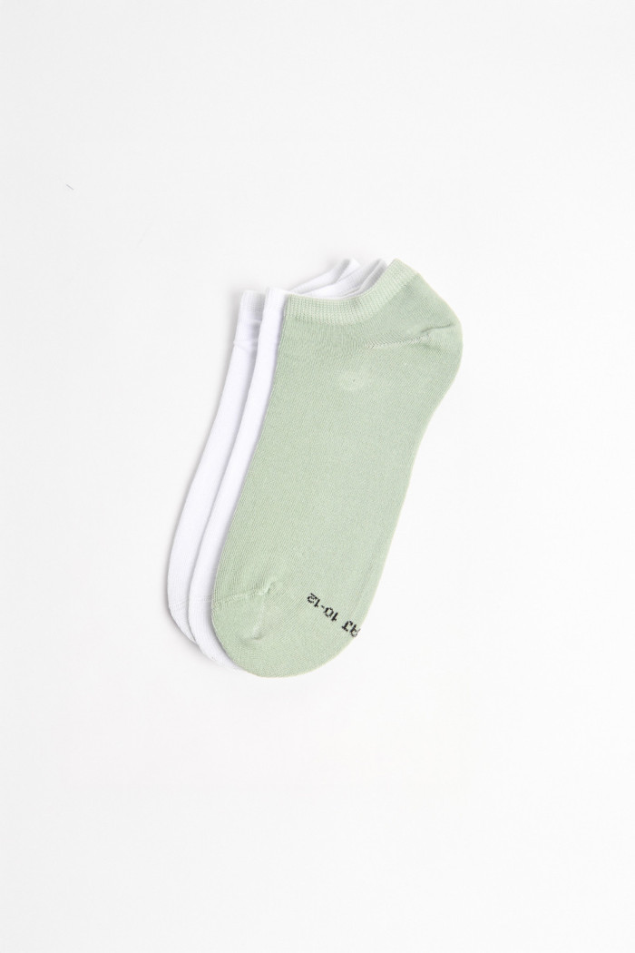 Paquete X3 de medias unicolores tobilleras con elástico