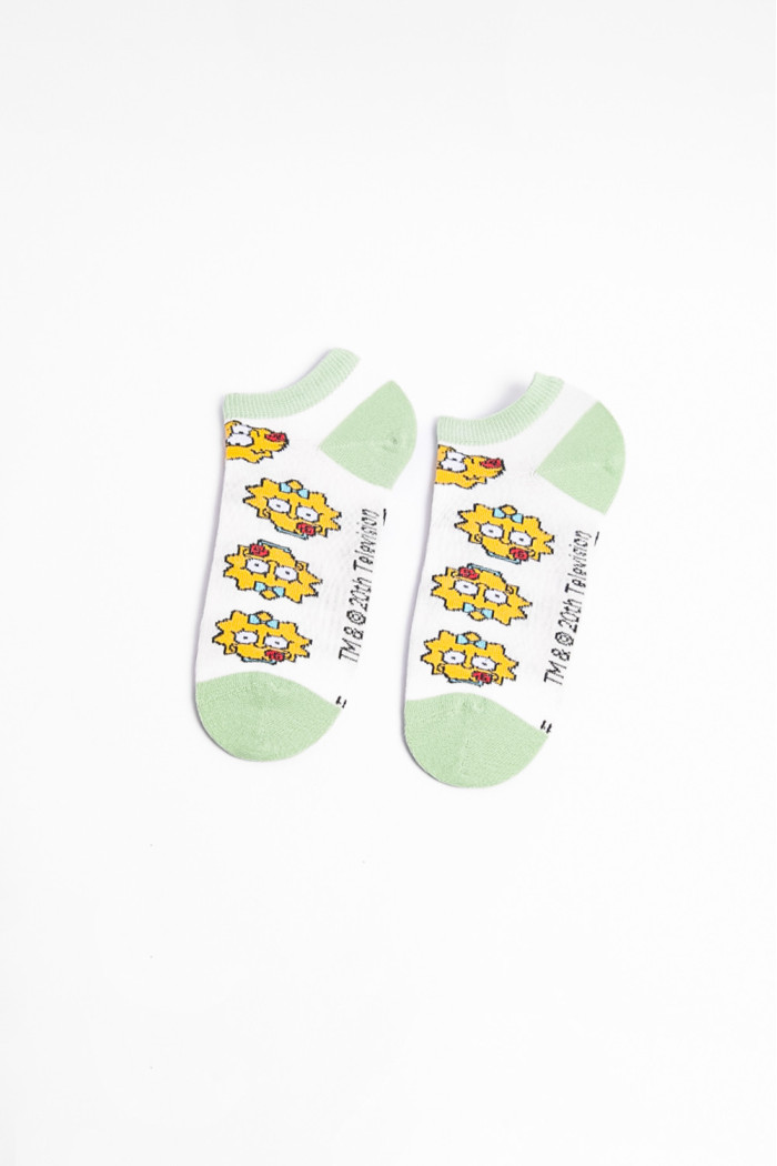 Medias cremas tobilleras con diseños de Los Simpson