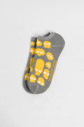 Medias tobilleras grises con diseños de Los Simpson