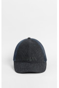 Gorra Tucker azul con rubber "BRKLYN".