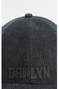 Gorra Tucker azul con rubber "BRKLYN".