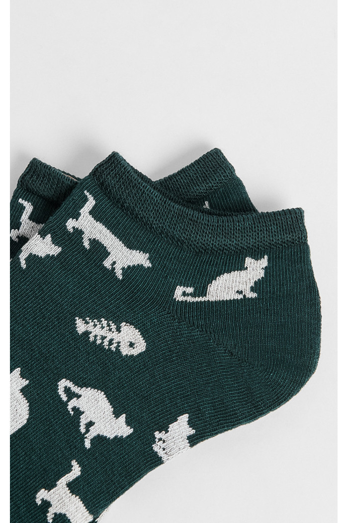 Medias tobilleras con diseño en jacquard