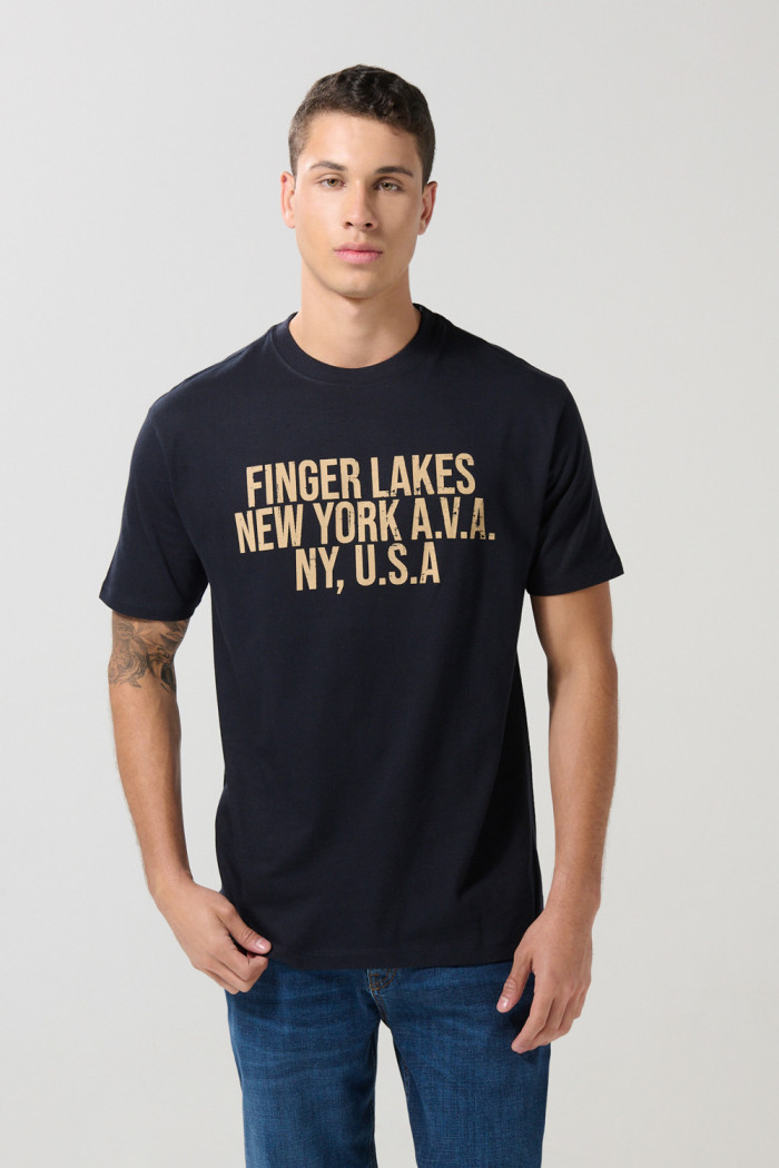 Camiseta manga corta unicolor con para hombre cuello redondo básica.