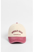 Gorra Bicolor Lavada con Bordado "Beverly Hills"