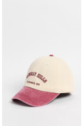 Gorra Bicolor Lavada con Bordado "Beverly Hills"