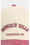 Gorra Bicolor Lavada con Bordado "Beverly Hills"