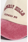 Gorra Bicolor Lavada con Bordado "Beverly Hills"
