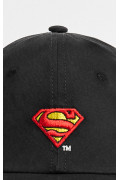 Cachucha sin refuerzo, unicolor, cierre plástico, bordado en frente en pieza, Licencia Super Man, DC Comics.